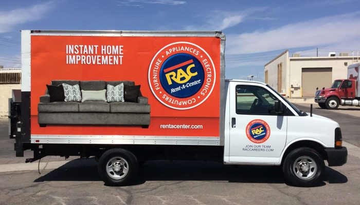 Box Truck Graphics for Businesses With Roll-Up Rear Doors
